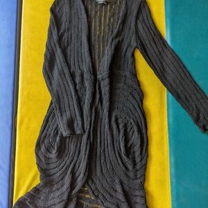 BCBGMaxAzria Black Long Cardigan Sweater